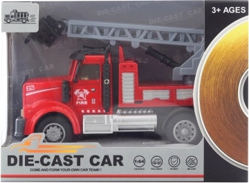 Ugunsdzēsēju auto metāla modelis