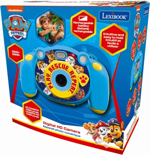 Lexibook bērnu HD kamera un fotoaparāts Ķepu patruļa ar SD karti 32 GB