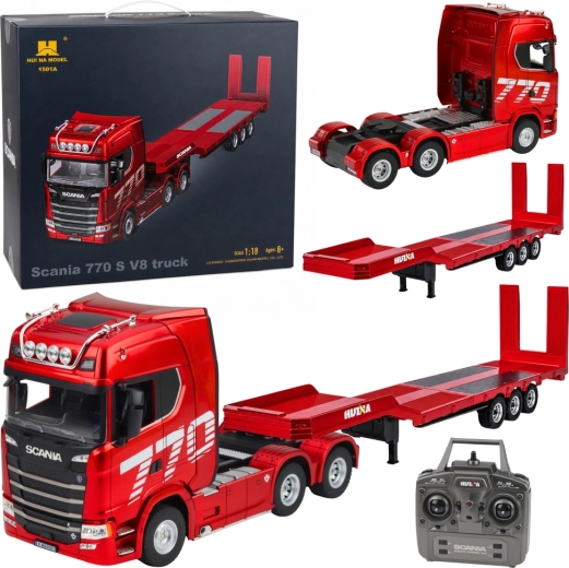 RC kravas auto Scania 770S ar piekabi Huina 1:18 – 1 gab.