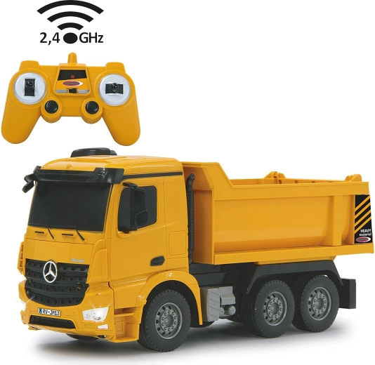 Jamara Mercedes-Benz Arocs pašizgāzējs ar tālvadības pulti 1:26, 2,4 GHz — 1 gab.