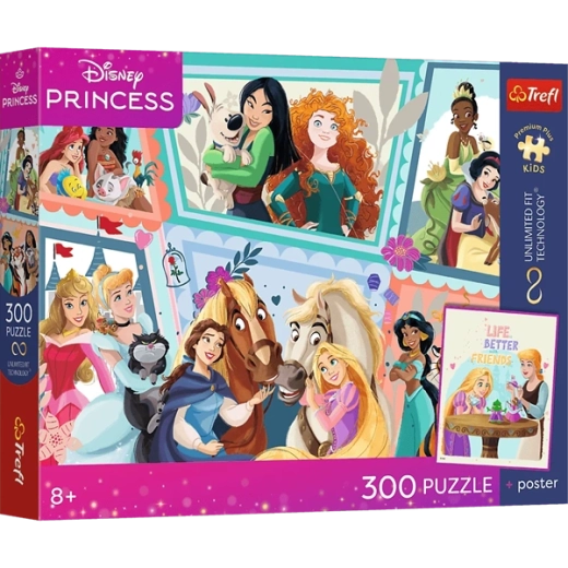 300 pieces with a Disney Princess theme