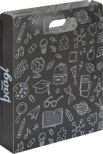 Baagl plastic folder for school notebooks, grey