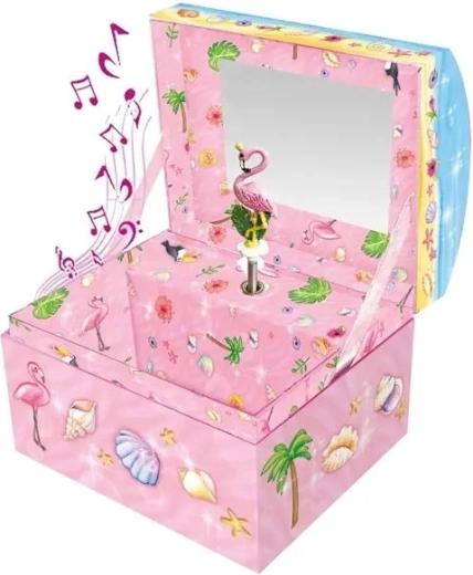 Dancing flamingo and mirror