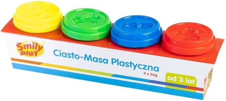 Modelēšanas masa trauciņos (4 krāsas) SmilyPlay