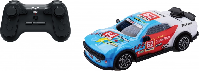 RC auto Champion ar gaismām un dūmu efektu, 19 cm