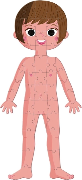 Double-sided character puzzle – girl and boy