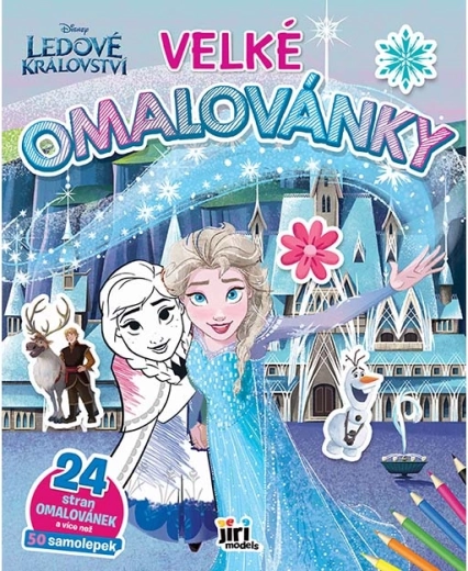 Liela krāsojamā grāmata “Ledus sirds” ar uzlīmēm