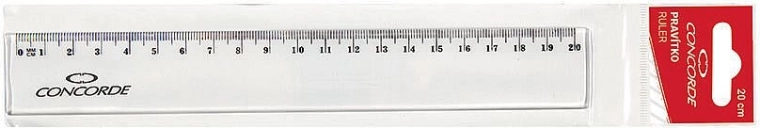 Lineāls 20 cm caurspīdīgs CONCORDE