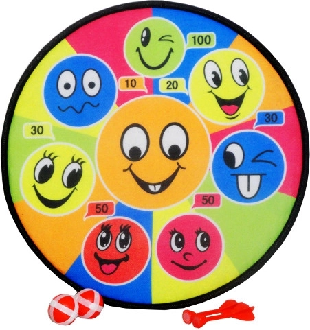 Adhesive target with hook-and-loop for kids
