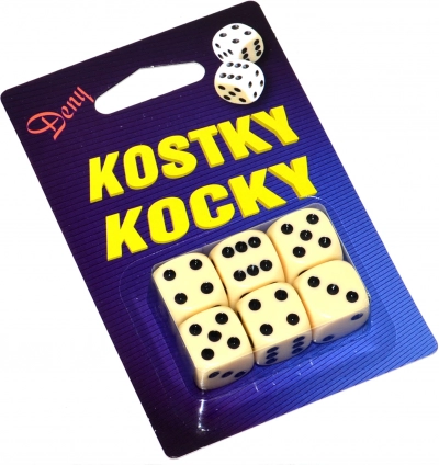 Spēļu kauliņi kastītē