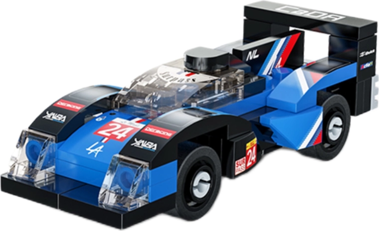 Sporty blue-and-black design and realistic build