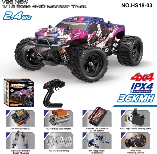 Remote-Controlled Off-Road Car STORM 1:18