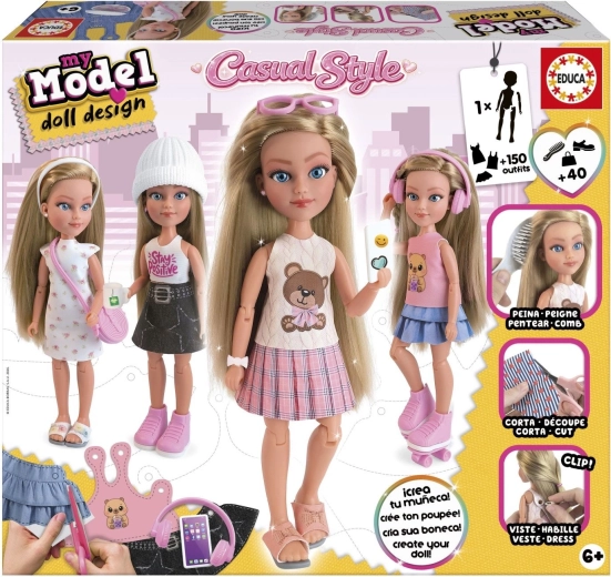 Educa My Model Doll Design creative set – Casual style