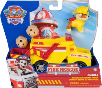 PAW Patrol fire vehicle Rubble – action dump truck for kids