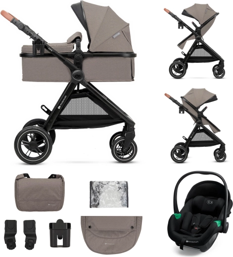 KINDERKRAFT Esme Pro 3-in-1 combo stroller – Moon grey
