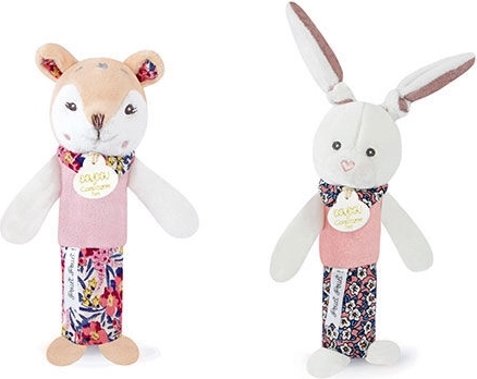 Plīša pīkstošs grabulītis DOUDOU 17 cm