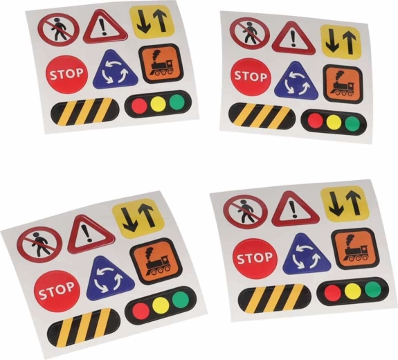 Traffic signs and stickers for realistic play