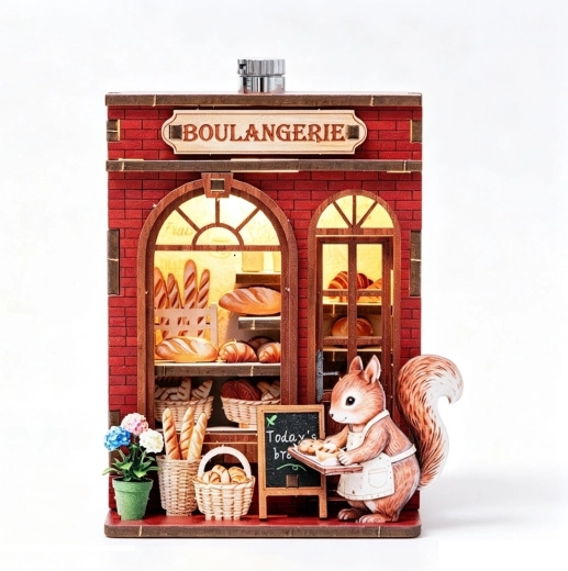 2Kids Toys 3D koka DIY puzle-makets magnēts “Vāveres maiznīca”