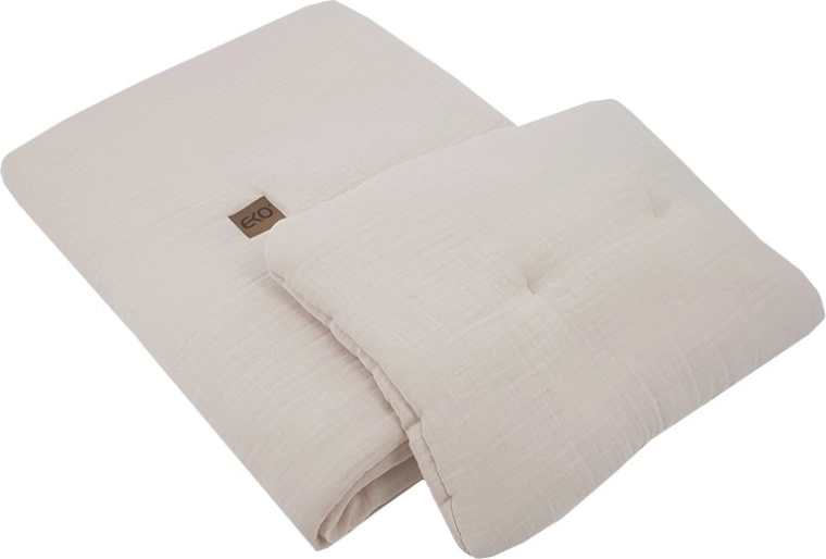 EKO Muslin Cot Bed Set Beige - 2 pcs