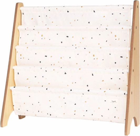 3 Sprouts grāmatu statīvs recycled terrazzo/cream