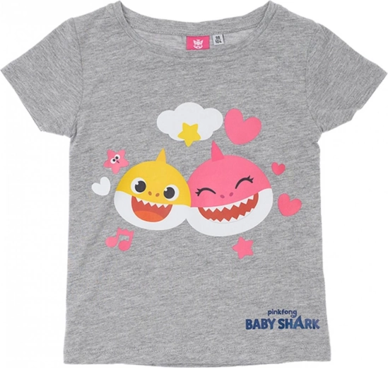 Bērnu T-krekls Baby Shark pelēks