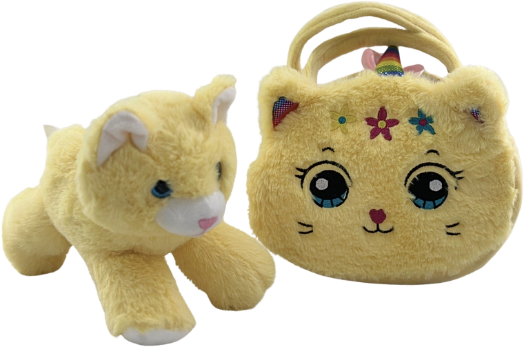 Plush Cat Handbag with Plushie Olivia