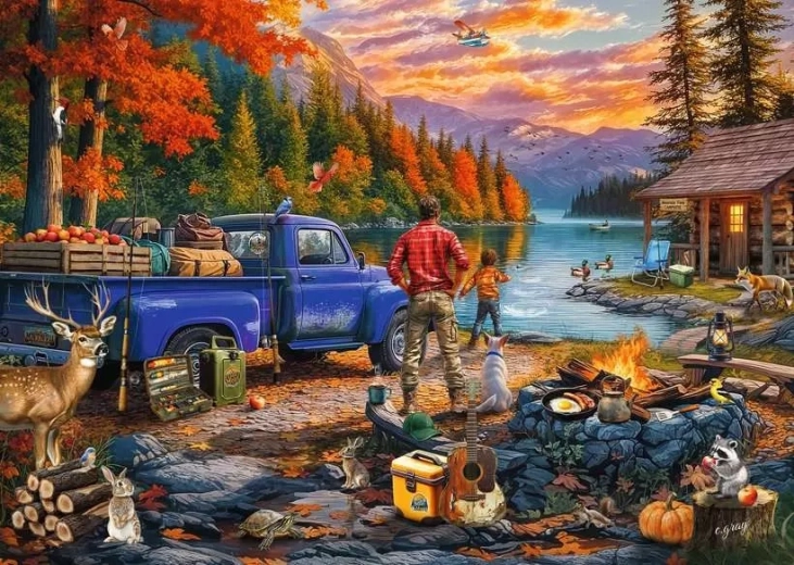 Ravensburger puzle Saules riets pie ezera 300 gabaliņi