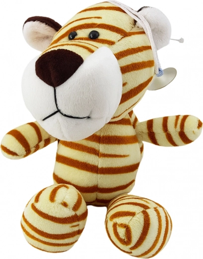 Plush tiger with suction cup, cream, 23 × 12 cm