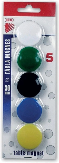 Magnēti 30 mm, 5 gab. – krāsu mikss