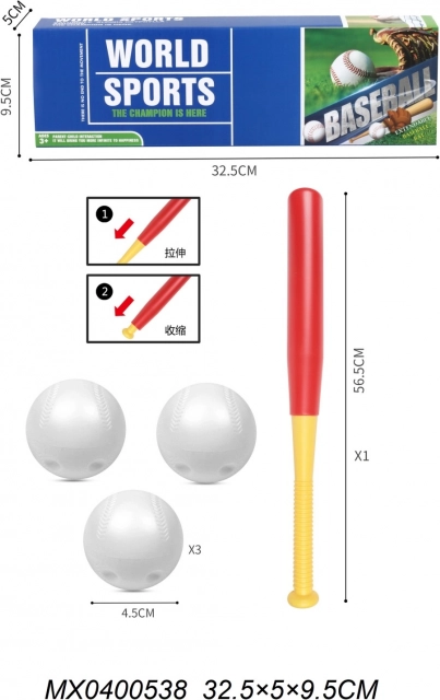 Beisbola komplekts atpūtas spēlei