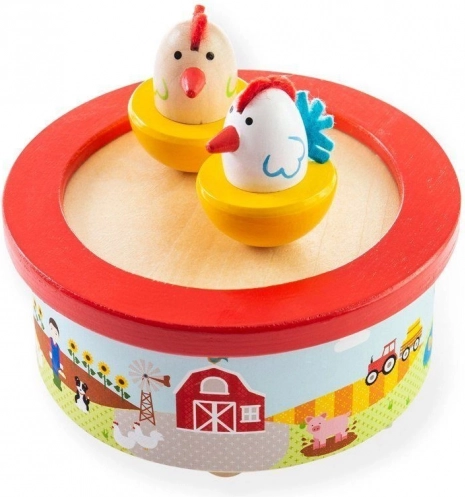 Koka mūzikas lādīte „Ferma” BIGJIGS TOYS