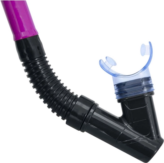 Comfortable snorkel with silicone mouthpiece