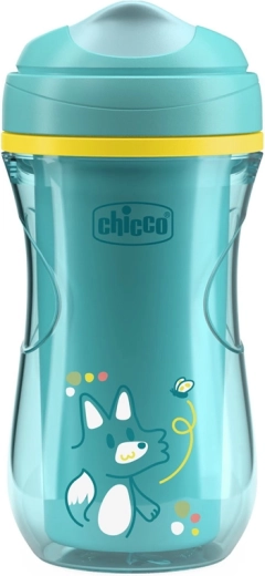 Chicco Active insulated cup with hard spout, teal, 266 ml, 14m+