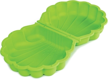 Shell sandbox with lid – green