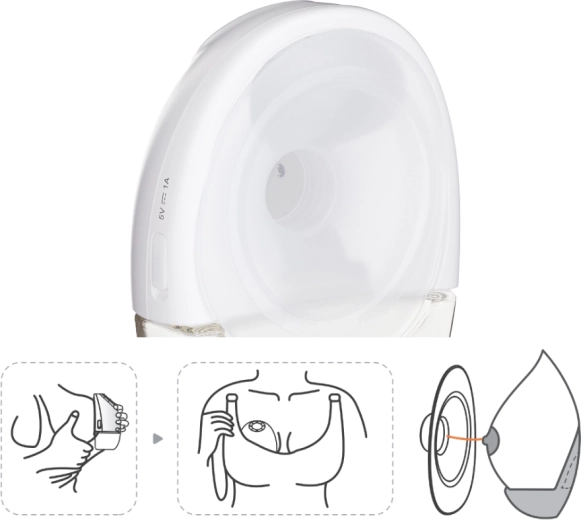 Hands-free pumping in a bra