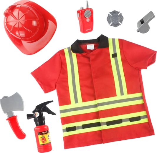 Little Firefighter Set – Costume with Helmet and Accessories