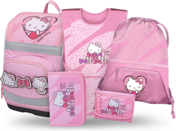 Baagl skolas komplekts 5 Zippy Plus Hello Kitty sweet leopard