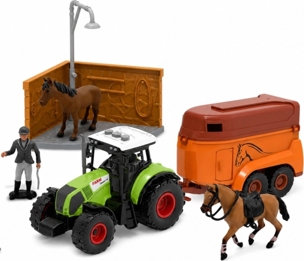 Tractor with LED and sound + horse trailer