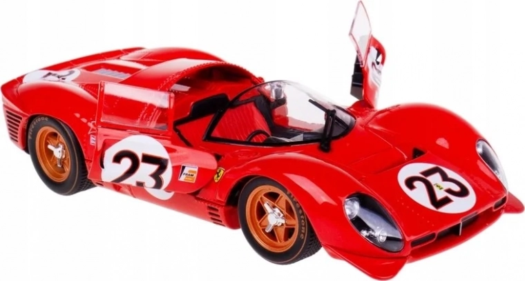 Bburago Racing Ferrari 330 P4 Daytona 1967 sarkans modelis 1:24