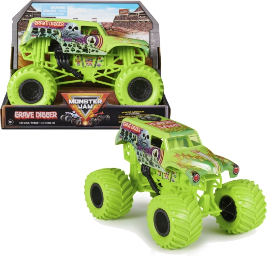 Monster Jam Grave Digger monster truck mērogā 1:24