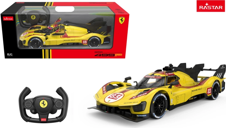 RC Ferrari 499P Rastar car 1:14 yellow - 1 pc