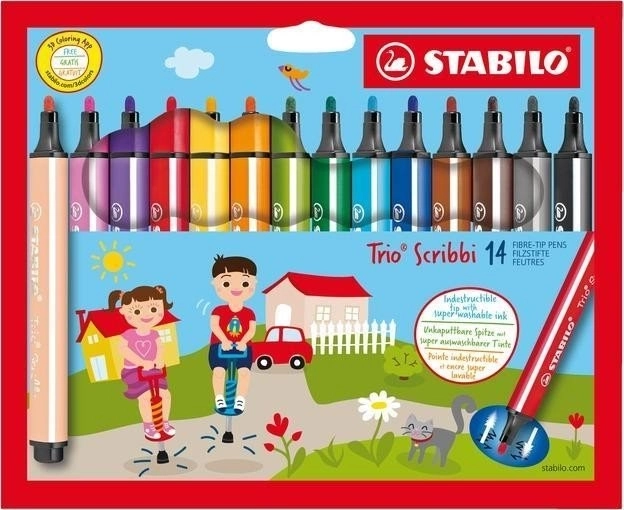 STABILO Trio Scribbi flomāsteru komplekts bērniem