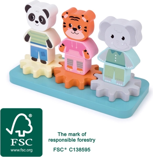 Wooden Stacking Toy Jungle Friends SMALL FOOT