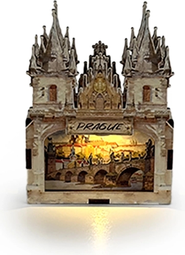 2Kids Toys 3D wooden magnet Prague – Hradčany and Charles Bridge - 1 piece
