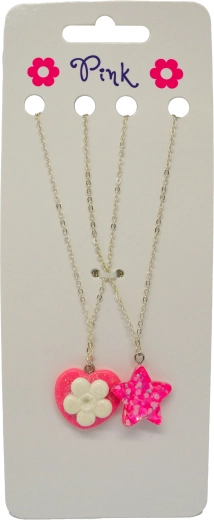 Children's Necklaces with Heart and Star – Set of 2