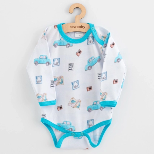 Baby bodysuit New Baby Classic II with car motif, size 80