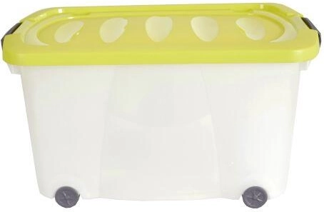Uzglabāšanas kaste uz riteņiem ar vāku 60 × 40 × 32 cm, plastmasa