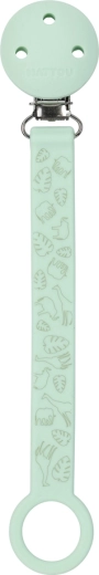 Nattou silikona knupītes klipsis ar apdruku, mint green