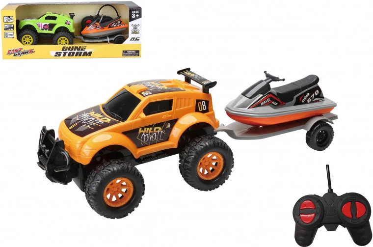 Apvidus RC auto ar ūdens skūteri tālvadībai