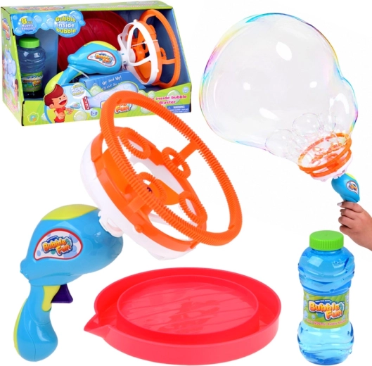 Burbuļu pistole Bubble Fun “burbulis burbulī” ar šķīdumu 236 ml – 1 gabals
